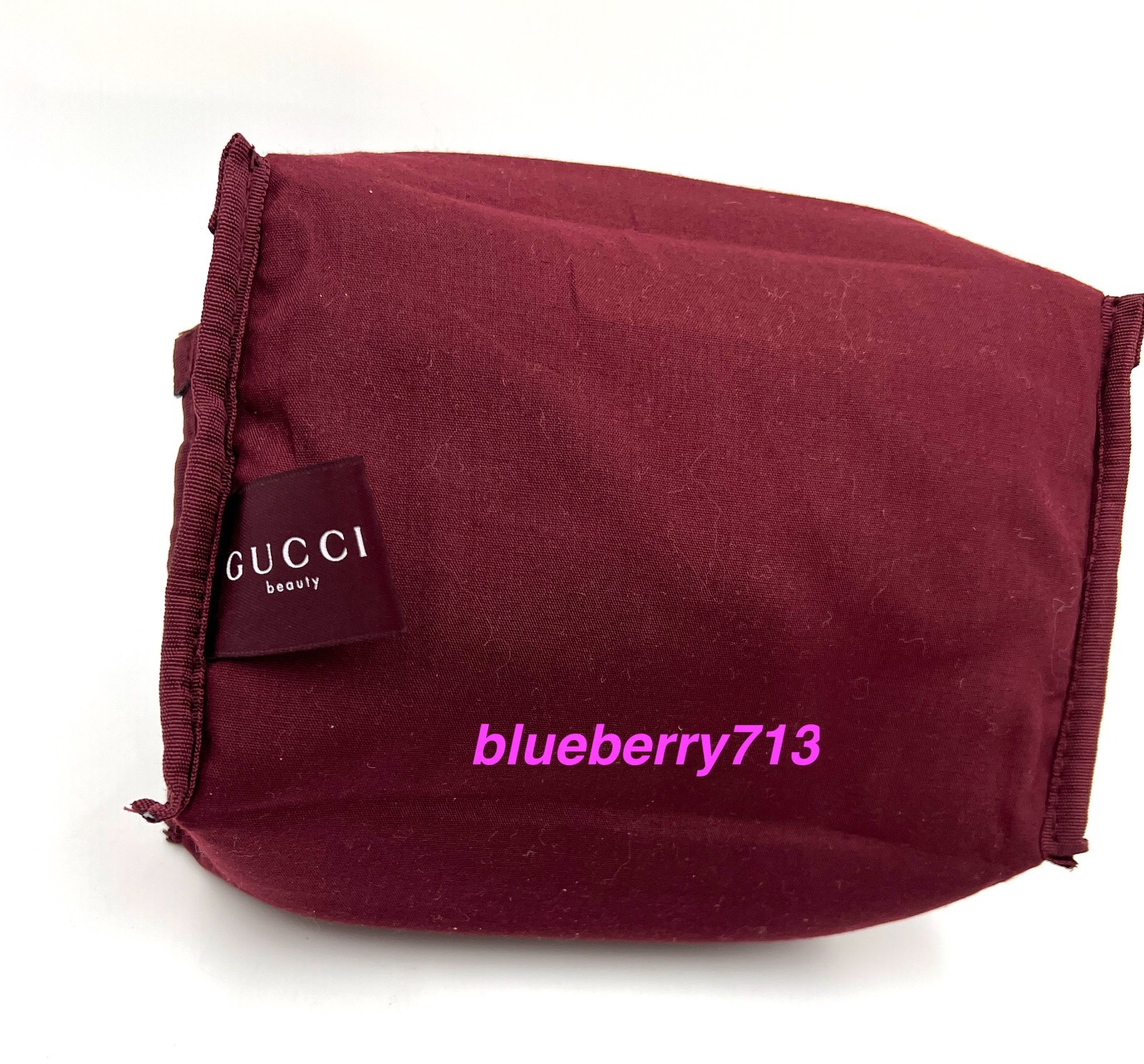 New! Gucci Beauty Makeup Bag Pouch Clutch with zipper ~ Burgundy
