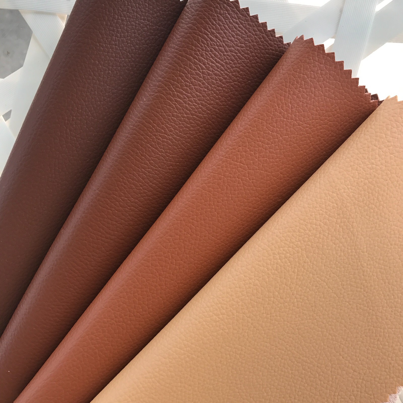 45+ Colors Self-Adhesive Vinyl Fabric Faux Leather 56"Wide Continuous By Yard