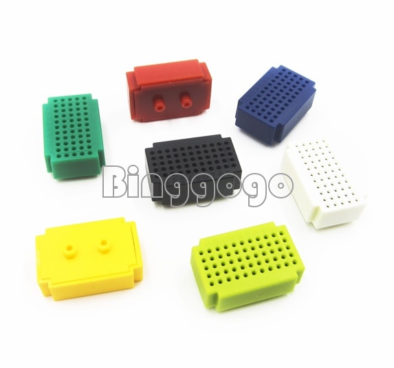7PCS Mini 55 Tie-point Breadboard Solderless Prototype Test Board NEW