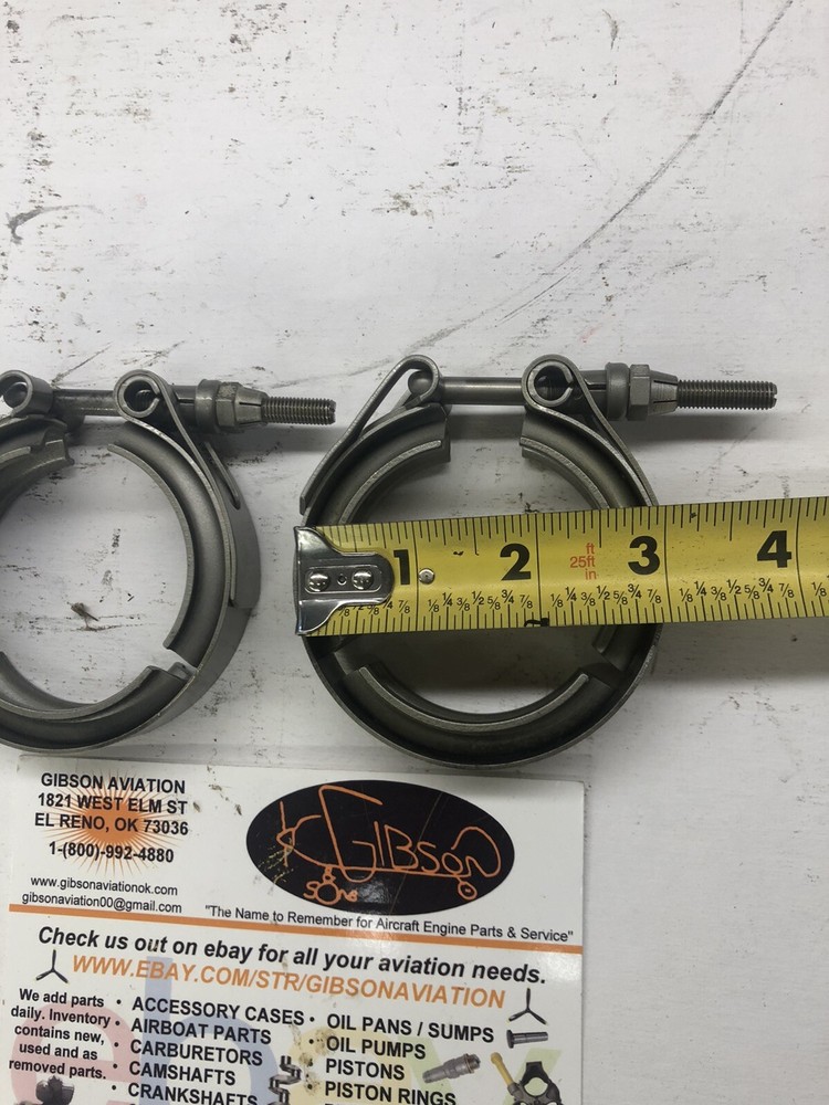 AIRCRAFT COUPLING BOLT HOSE CLAMP 2 CLAMPS