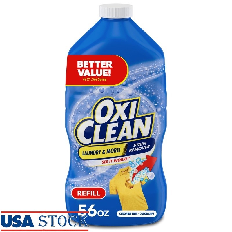 Laundry Stain Remover Spray Refill Fast Acting Multi-Surface Cleaner 56oz New