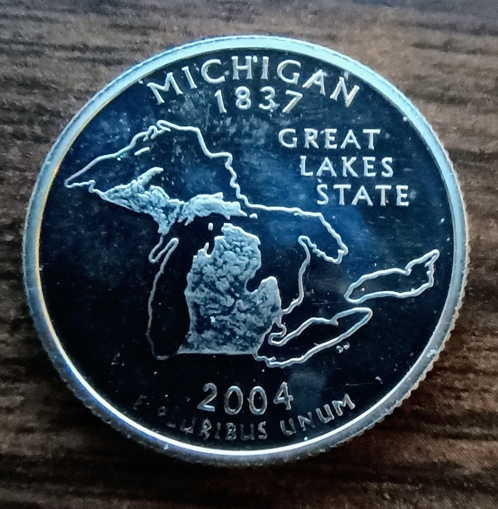 2004 S  Silver Michigan Qtr  Proof   Free Ship