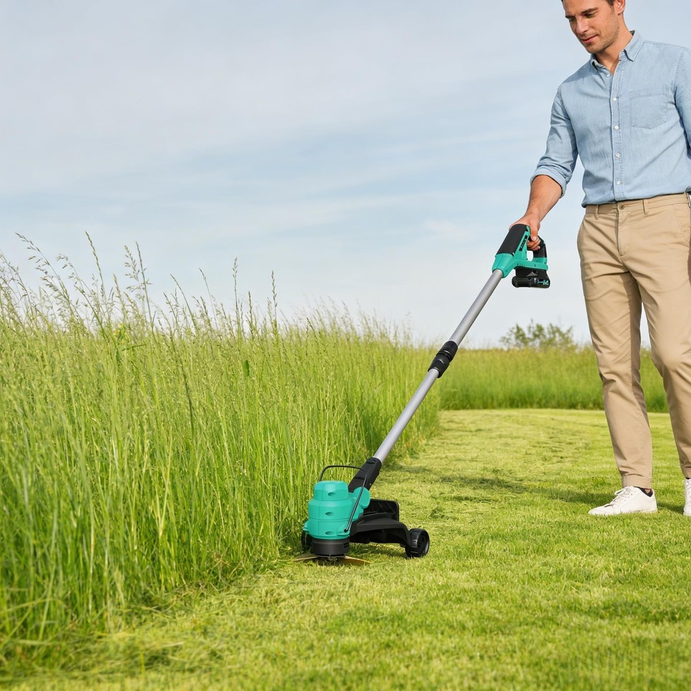 20V Wireless String Trimmer & Edger 12-In Cutting Width Lightweight Weed Wacker