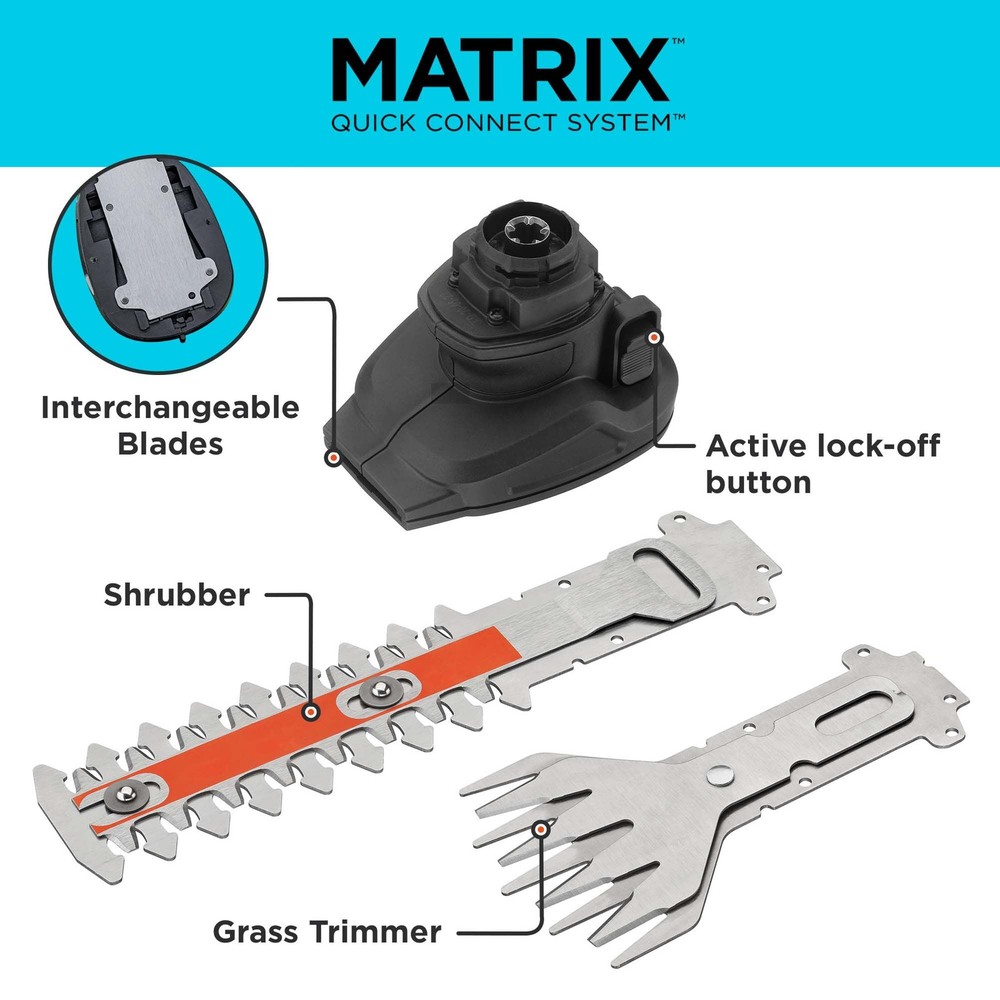 BLACK+DECKER MATRIX™ Shear Shrubber Attachment - BDCMTSSSTFF