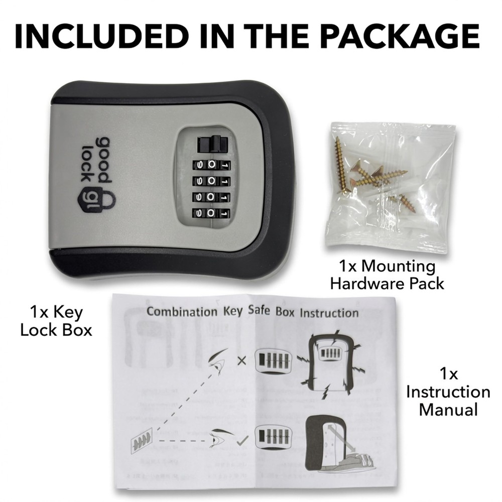 Good Lock Portable Key Storage - Lightweight & Durable Plastic Combination Lo...