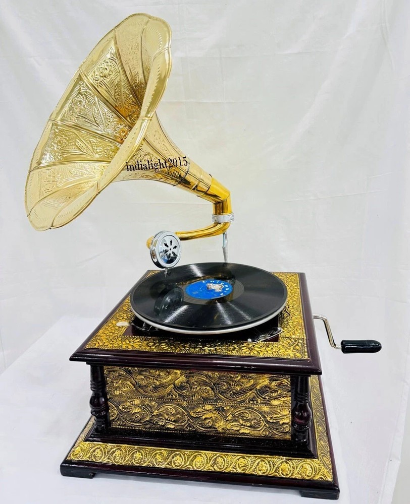 Vintage HMV Gramophone Fully Functional Working Phonograph win-up record player