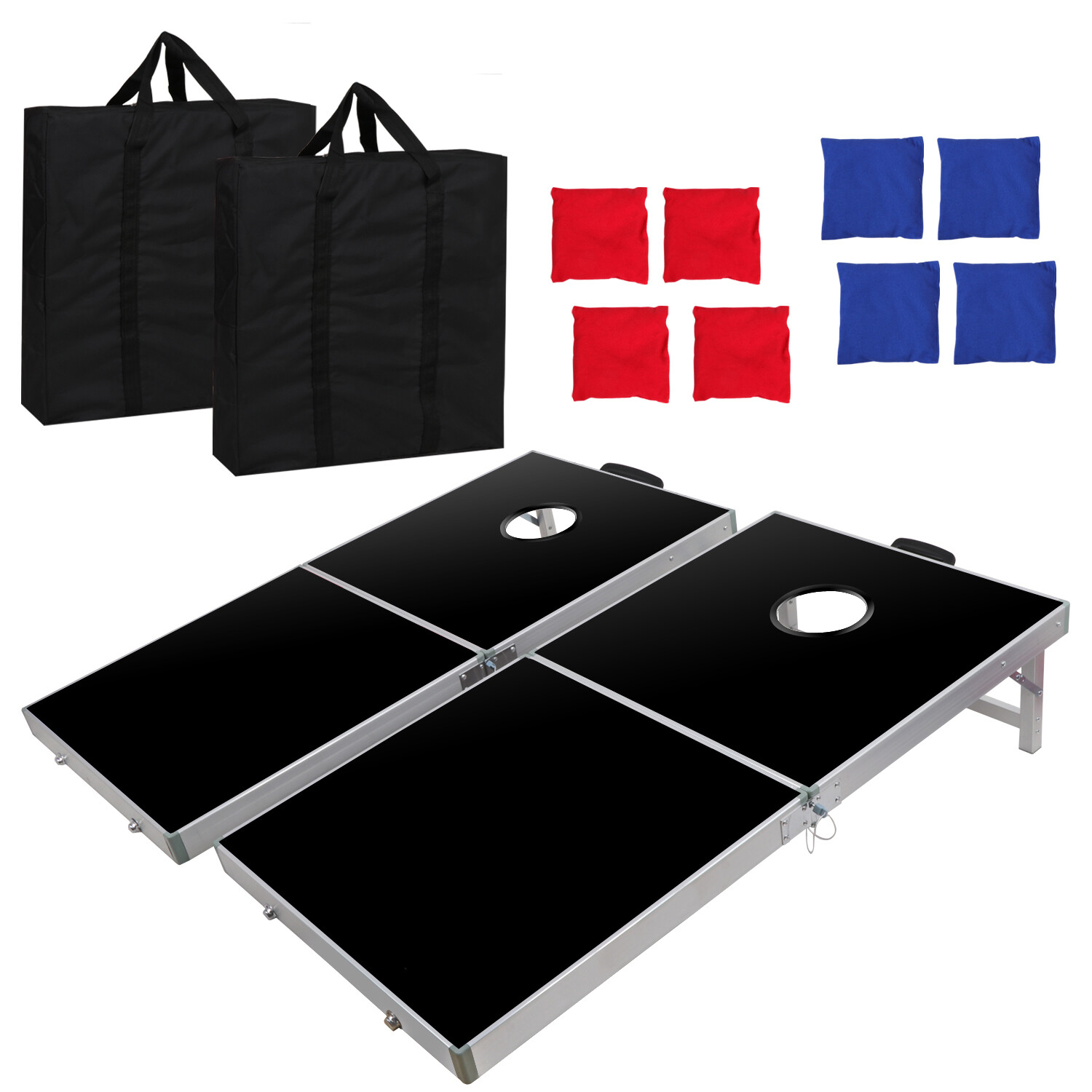 Aluminum Foldable Cornhole PRO Regulation Size Bean Bag Toss Game Set - 4 x 2FT