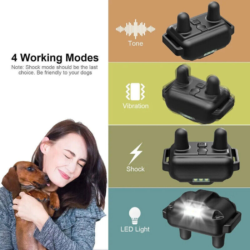 Rechargeable Anti No Barking Collar Electric Shock Dog Pet Bark Training Collar