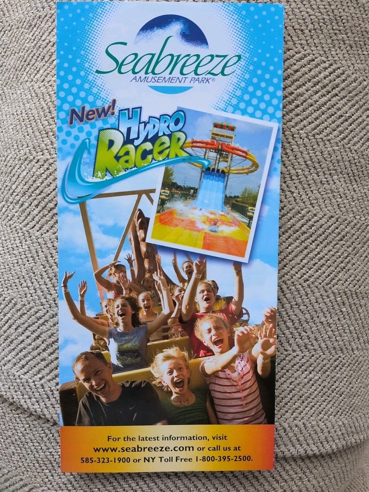 2012? Seabreeze Amusement Theme Park Brochure Pamphlet Guide