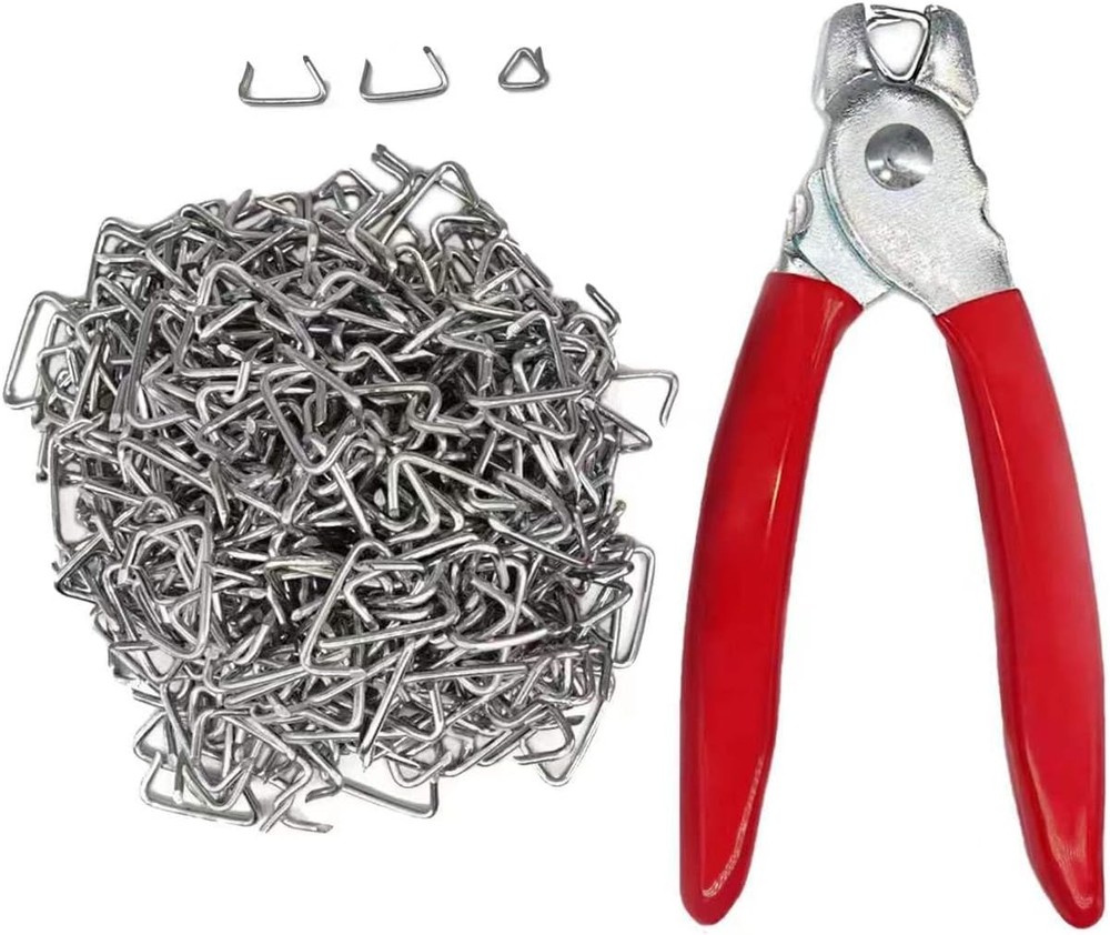 Hog Ring Pliers with 300 Galvanized Rings
