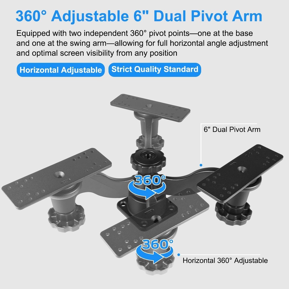 Replace RAM-109HU Horizontal 6" Swing Arm Mount for Fishfinders & Chartplotters
