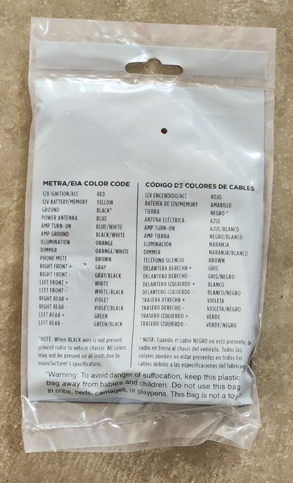 Metra 70-7301 For 1999-2008 Hyundai/Kia Radio Wire Harness Kit