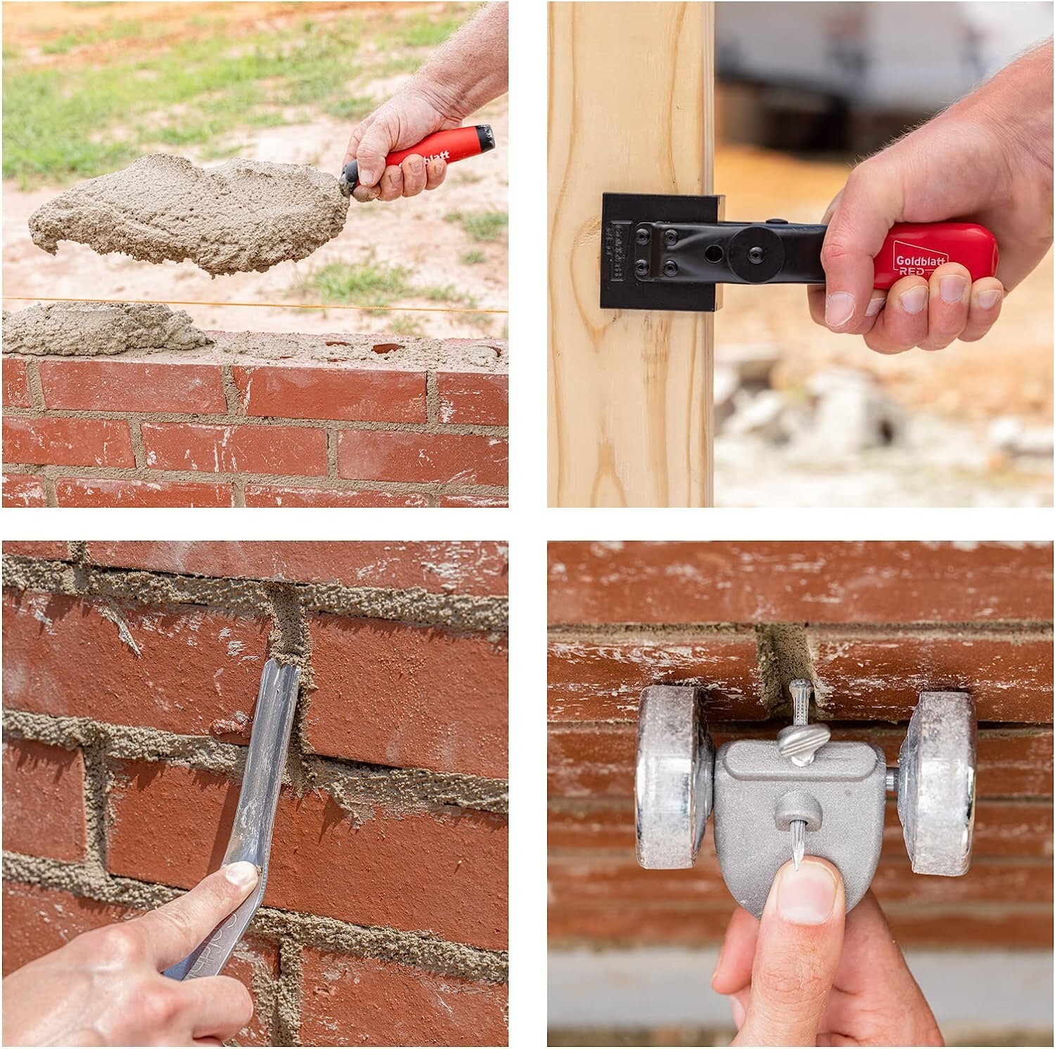 Goldblatt 12PC Masonry Hand Tool Set Organized in Tool Bag Labor-saving NEW