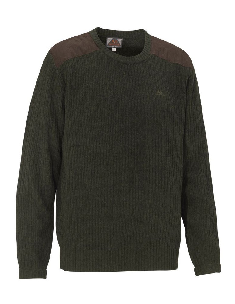 Swedteam Pullover Derek - Wool with Leather Trims