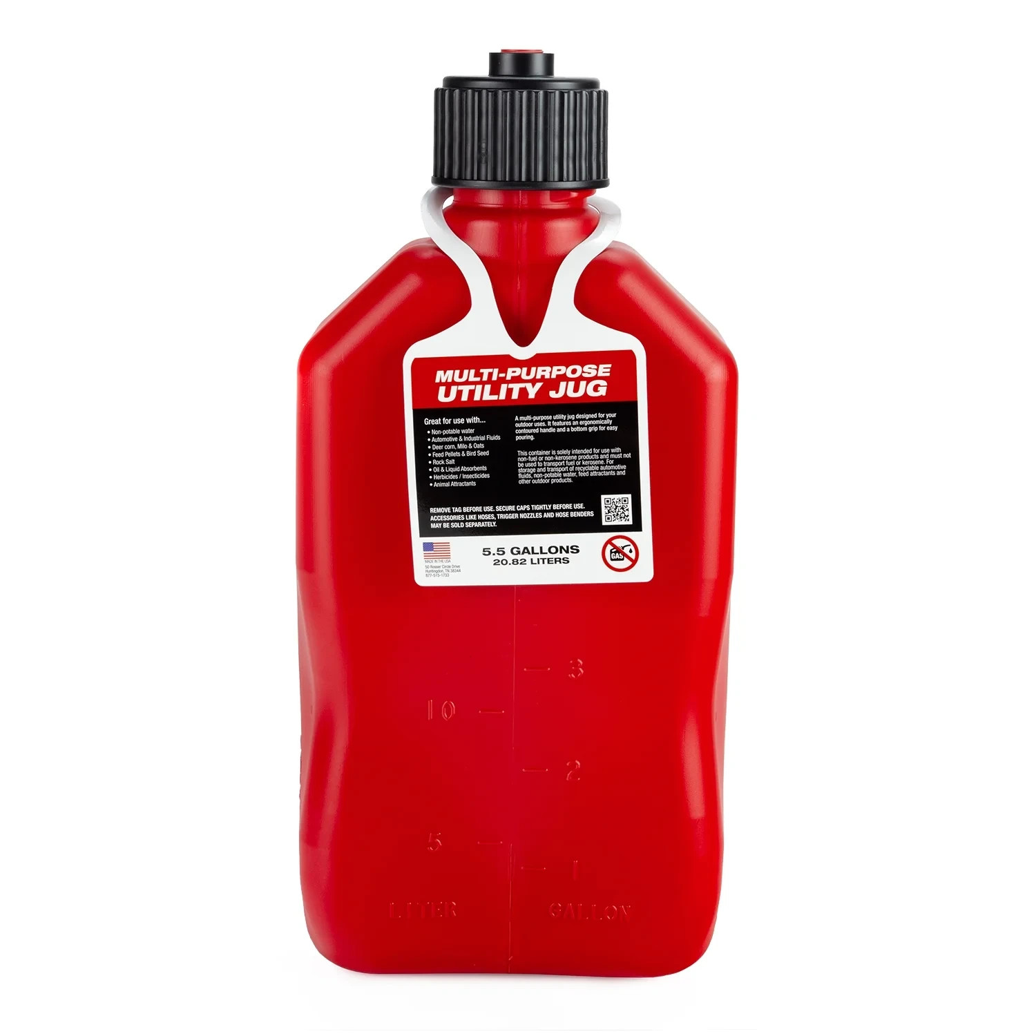 VP Racing 3512-CA, 5.5-Gal. Red Jug(3PK) w/Battery Powered Fuel pump(1PK)