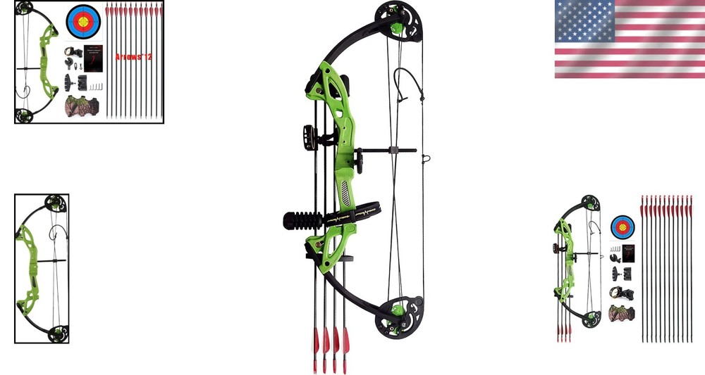Adjustable Draw Length Compound Bow, 260fps, 15-29 lbs