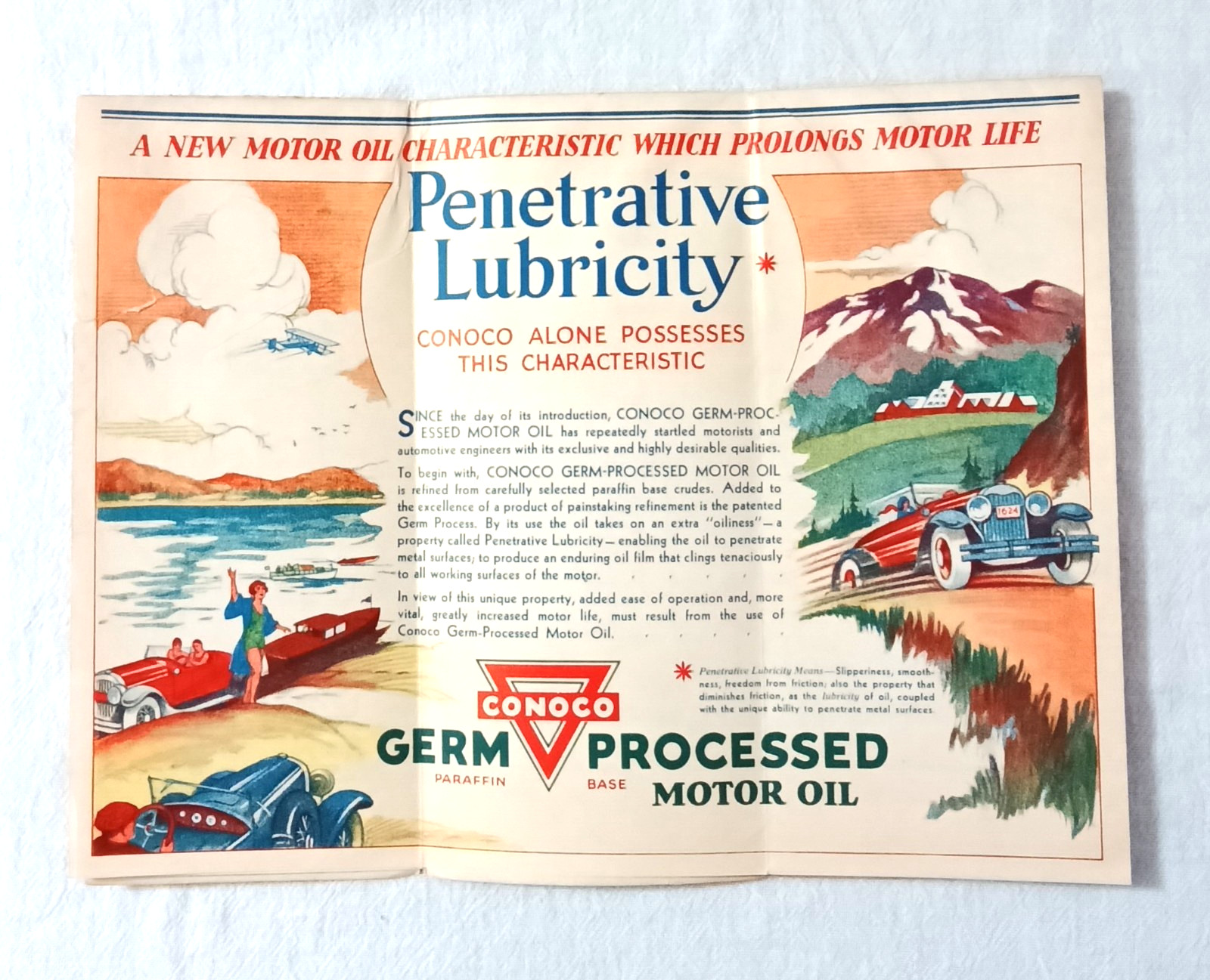 1930 CONOCO GAS STATION ROAD MAP OF SOUTH DAKOTA RARE READ DESCRIPTION