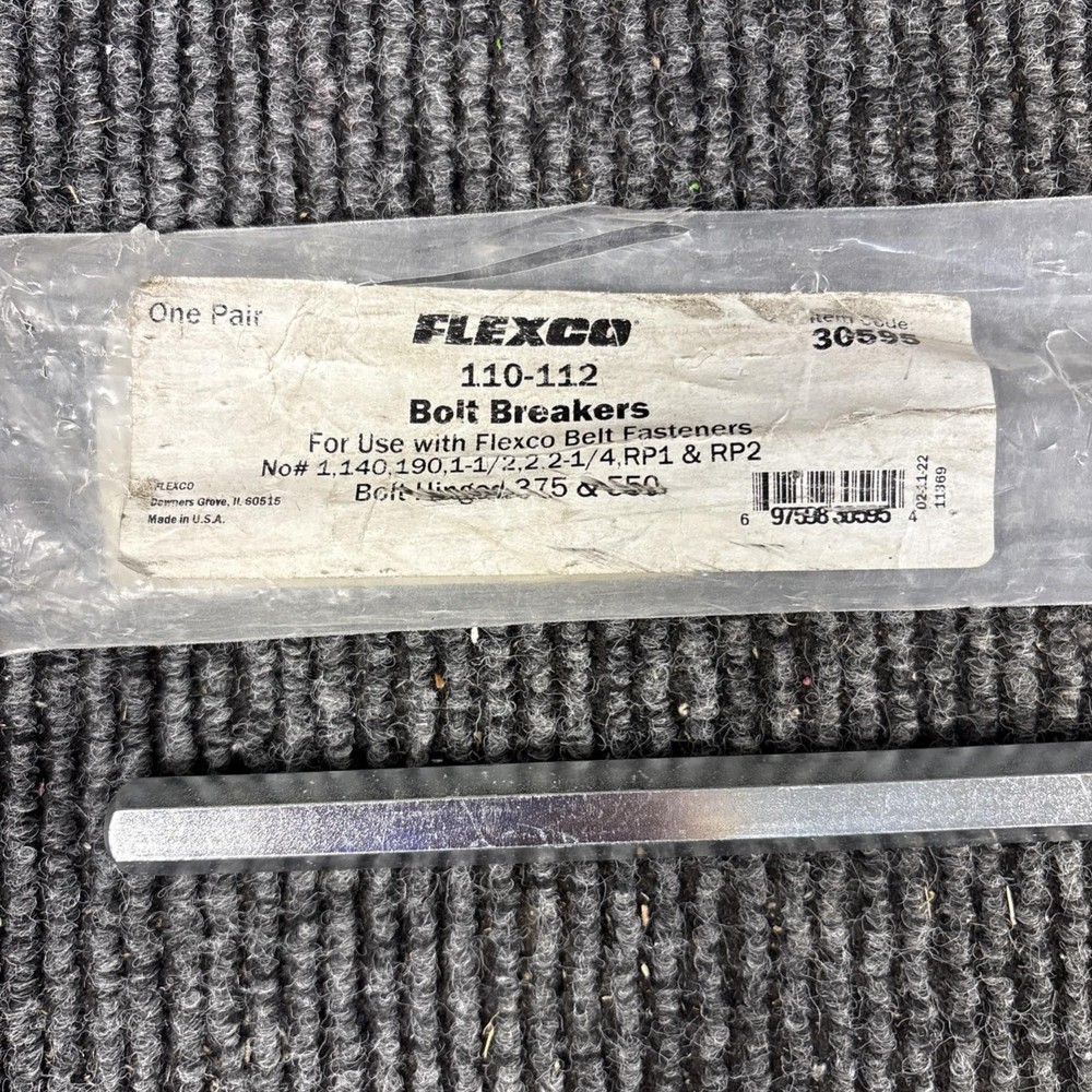 PAIR BFLEXCO 110-112 BOLT SOLID PLATE STRAIGHT BOLT BREAKERS