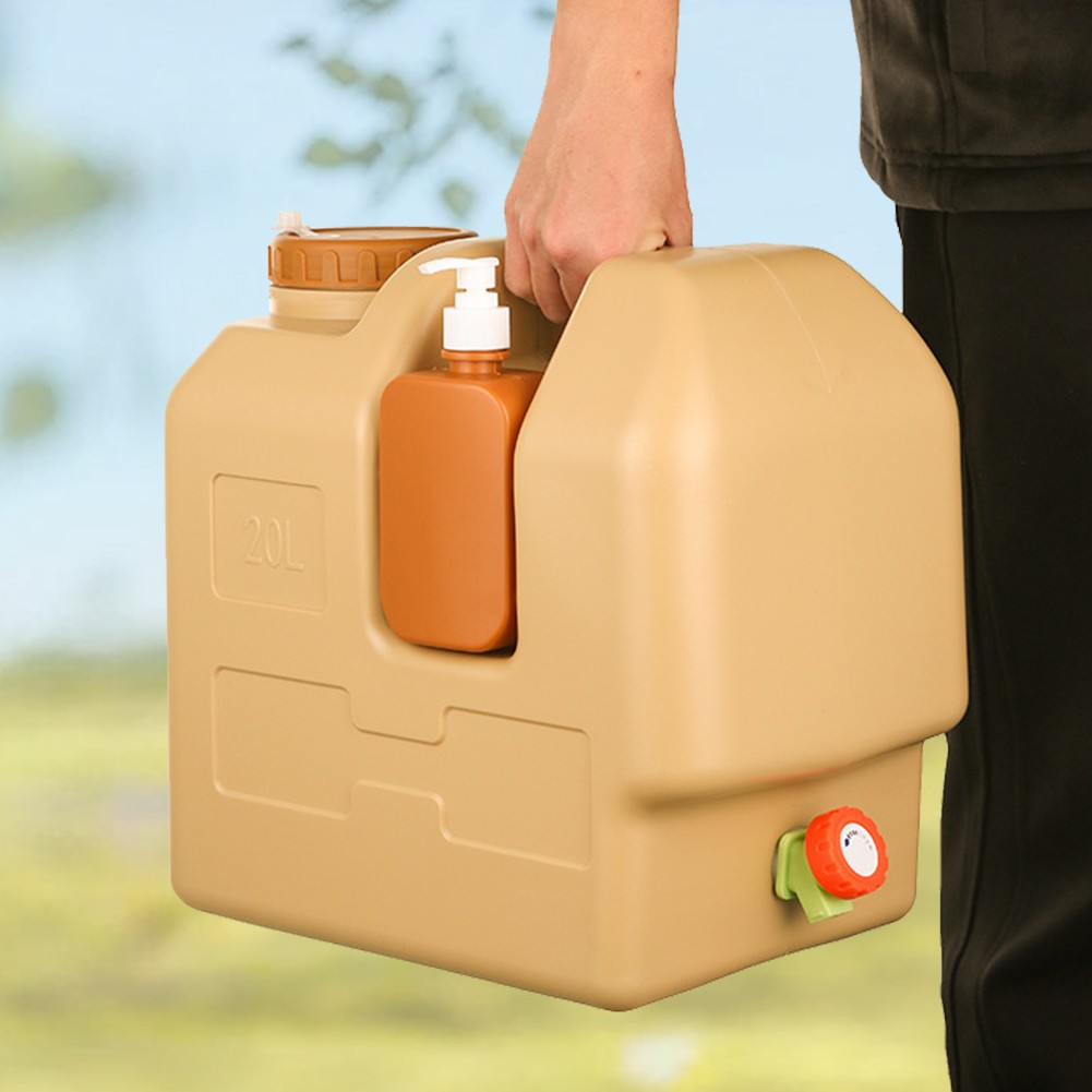 20L Water Container with Spigot and Soap Dispenser Portable Camping Water Jug US
