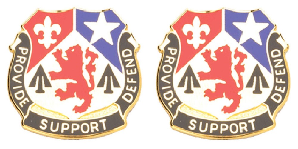 536th SUPPORT BATTALION Distinctive Unit Insignia - Pair - PROVIDE SUPPORT DEFEN