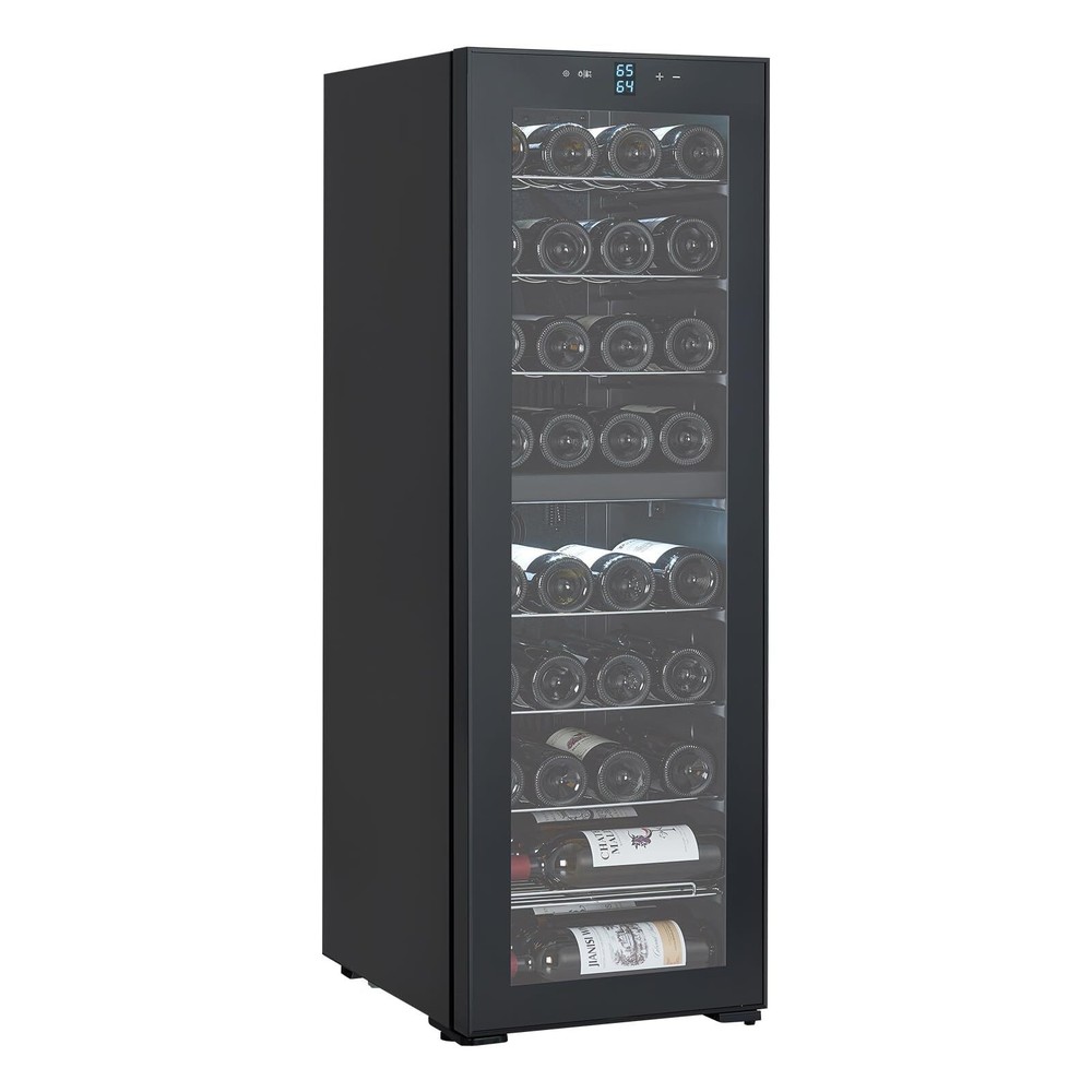 39 Bottles Compressor Wine Cooler Refrigerator Digital LED Touch Control 41℉-64℉