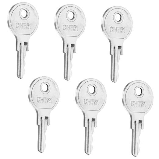 6 Pcs CH751 Key,  Universal CH751 Replacement Keys, RV Keys for RV Campers