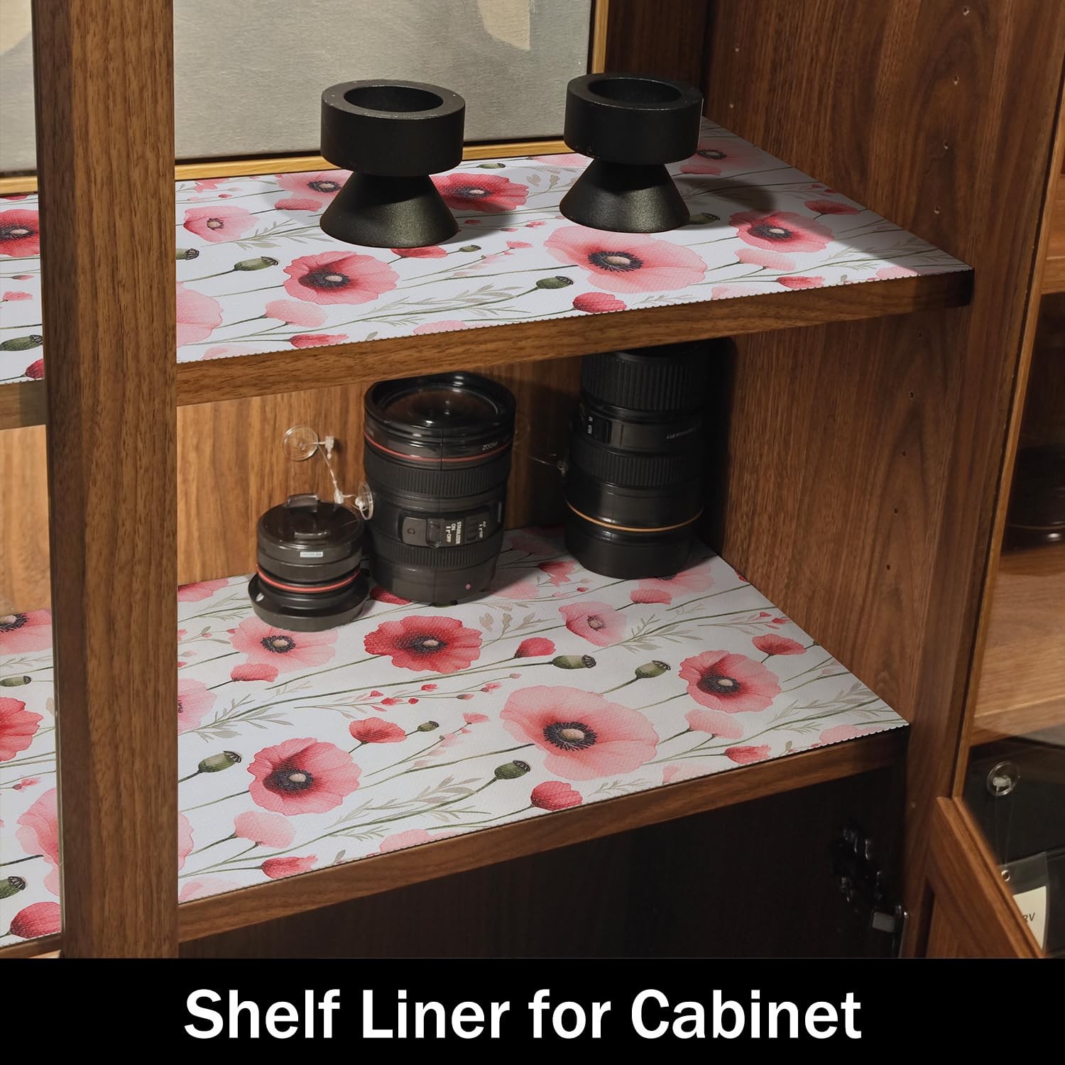 Floral Shelf Liners Strong Non-Slip and Non Adhesive Shelf and Drawer Liners ...