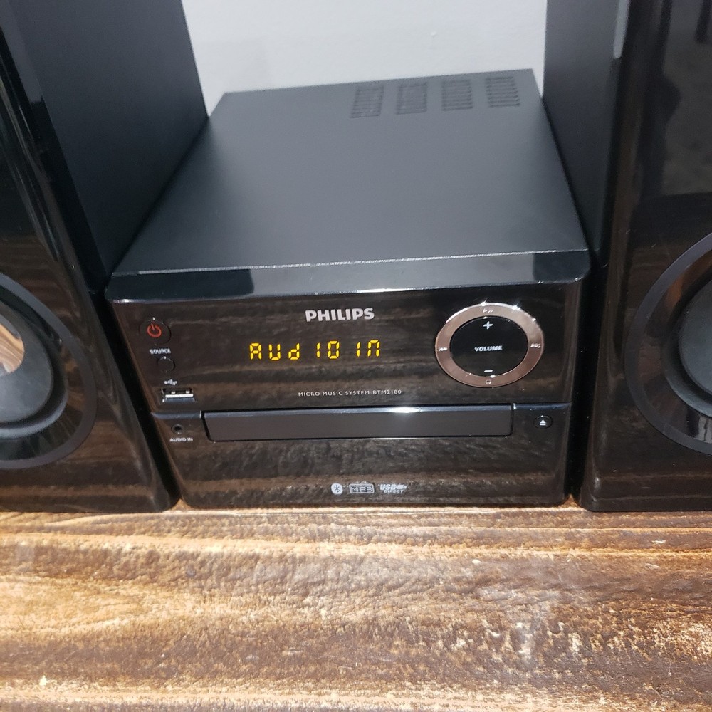 Philips BTM2180 Micro Music System Bluetooth CD MP3 USB Tested