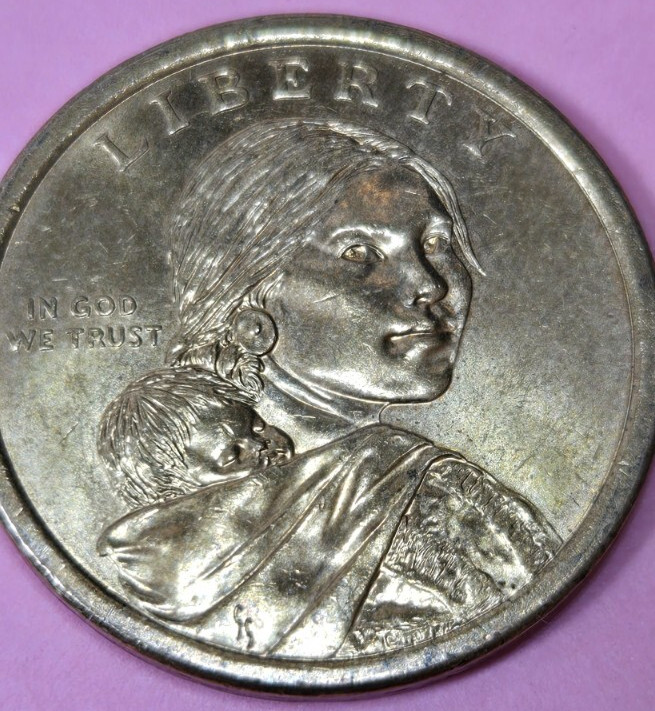 2009 D Native American Dollar Coin ERROR WEAK EDGE LETTERING