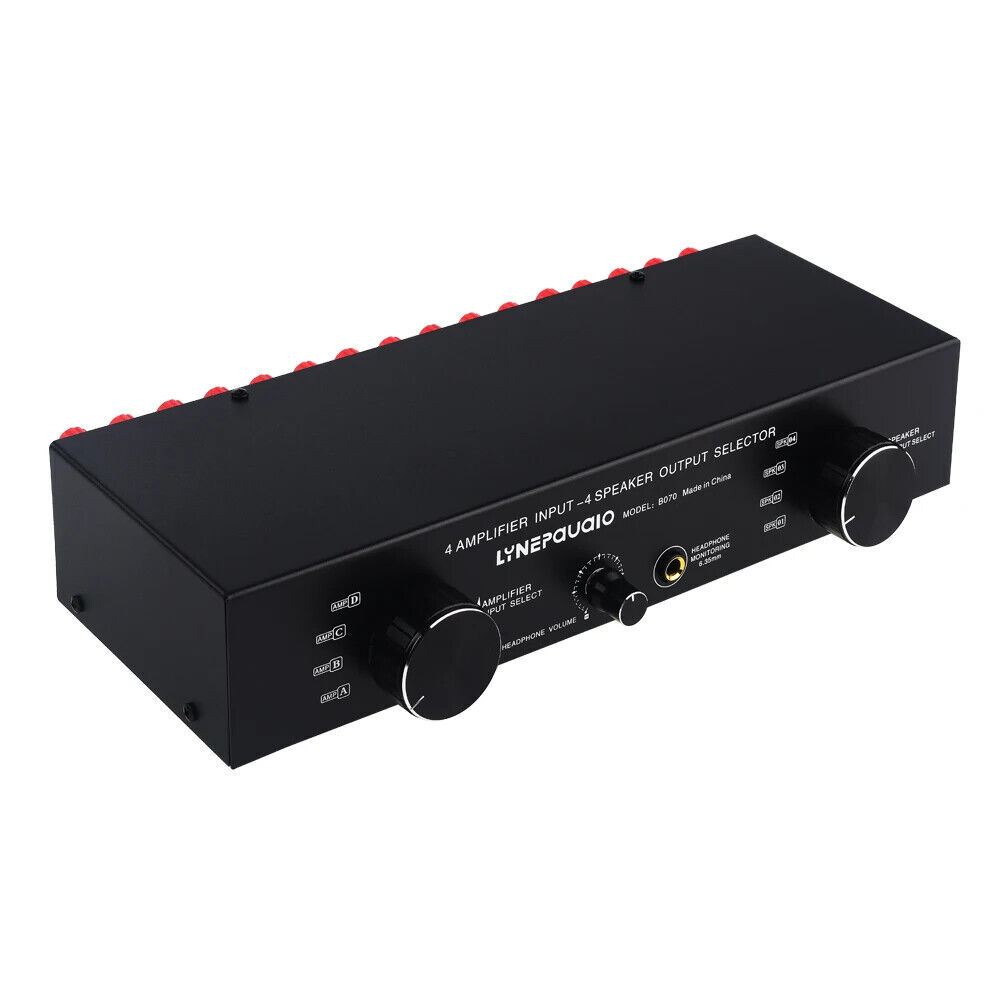 4 IN 4 OUT Power Amplifier Speaker Selector Switcher Speaker Switch