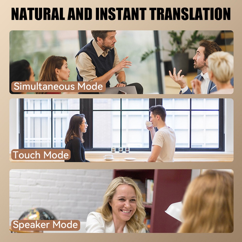 Bluetooth5.4 Translator Earbuds 150 Language Two Way Real Time Smart Translation