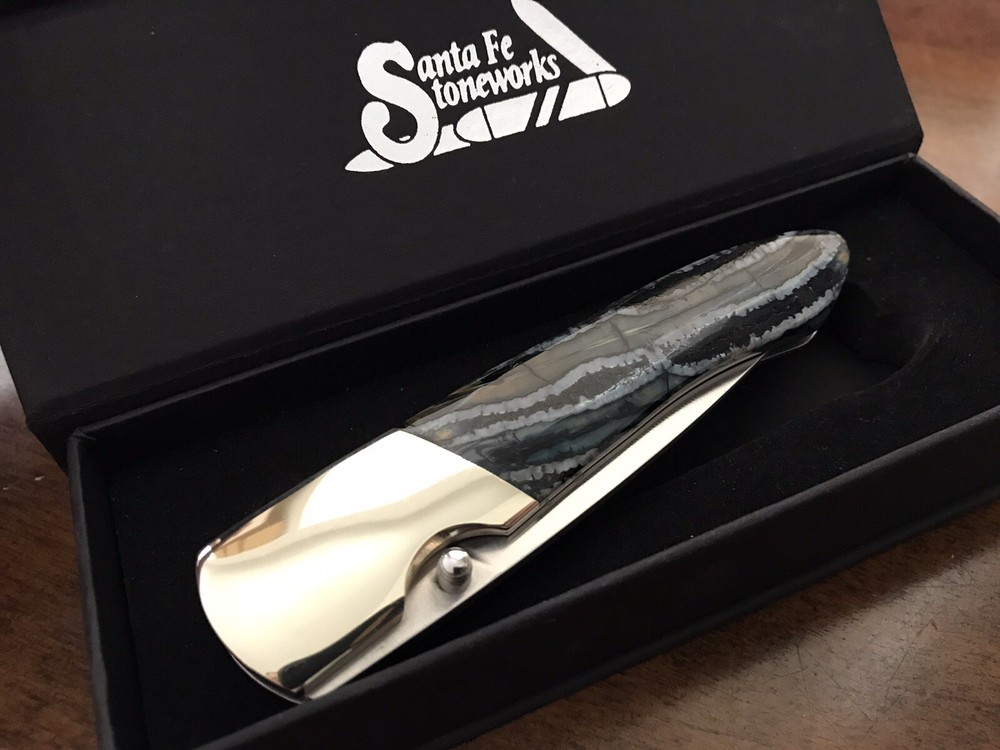 Santa Fe Stoneworks Folding Knife Nice Handle USA