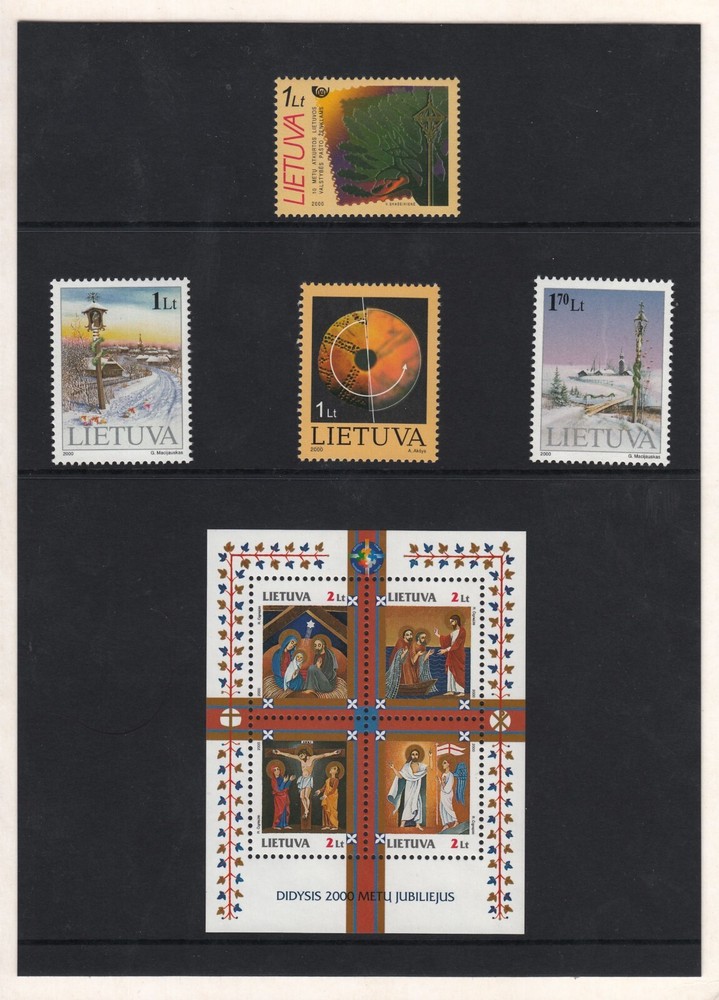 Lithuanian Baltic Complete Year Set Mint MNH Millenium Stamps + Sheets 2000