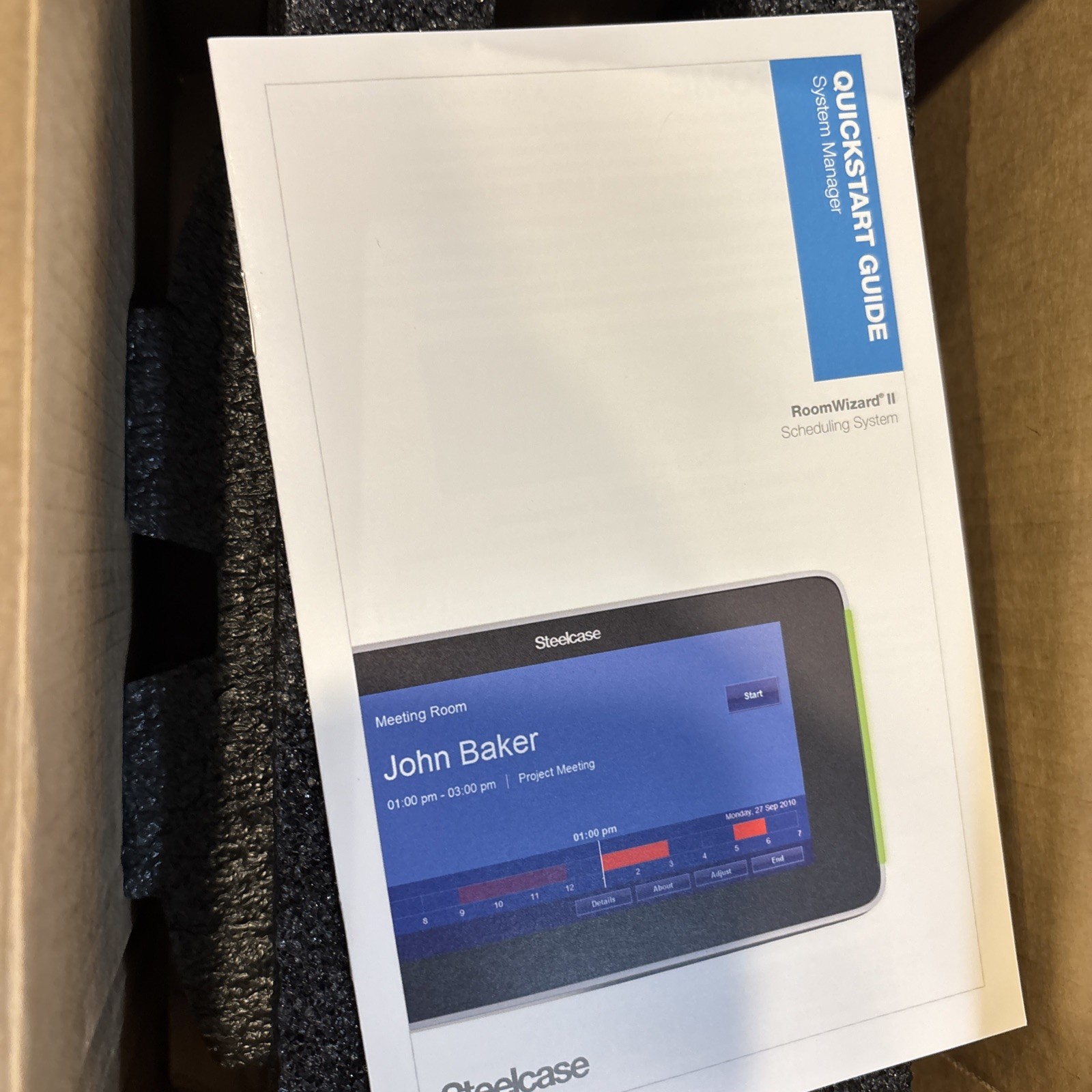 STEELCASE ROOMWIZARD II RW20 6.75" ROOM SCHEDULING SYSTEM