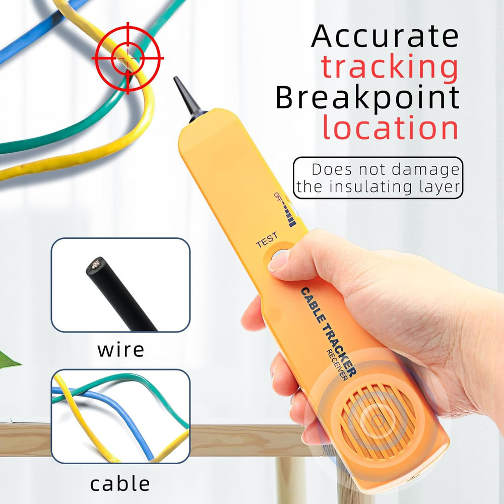 Yellow Cable Finder Tone Generator Probe Tracer Wire Tracker Cable Circuit Teste