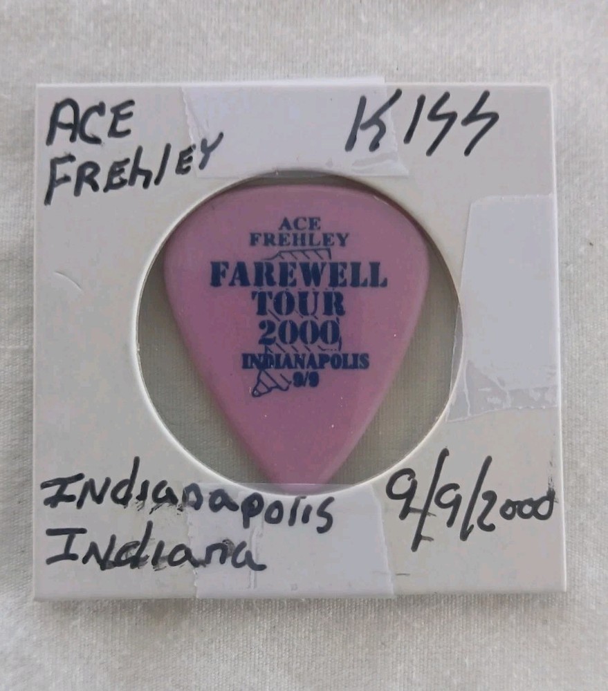 Kiss Ace Frehley Tour Guitar Pick Farewell Tour Indianapolis IN. 9/9/2000