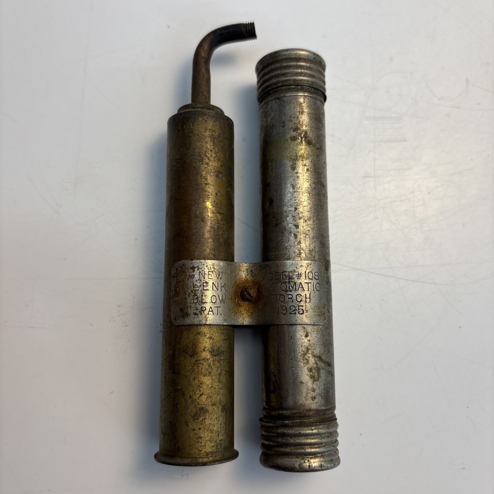 New Lenk Model 108 Automatic Blow Torch 1925 Pat Brass