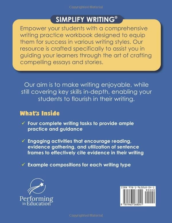 7th Grade Writing Skills Workbook: Practice Activities For Narrative, Informatio