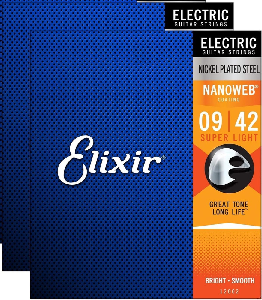 Elixir 12002 Electric Nano Super Light 9-42 (2 Pack)