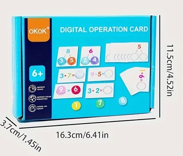 Digital Operation Card Educational Math Game Learning Toy Ages 6+