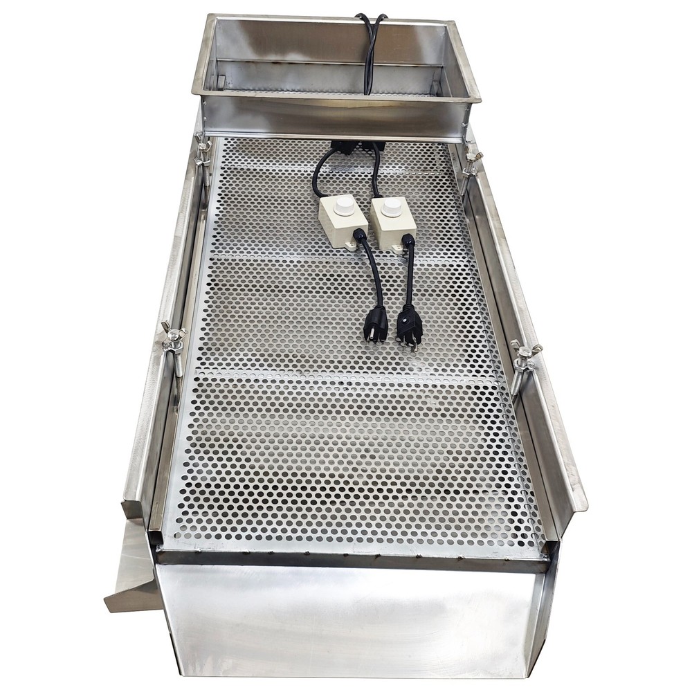 Single Layer 7mm Electric Sifter Shaker Stainless Steel Linear Vibrating Screen