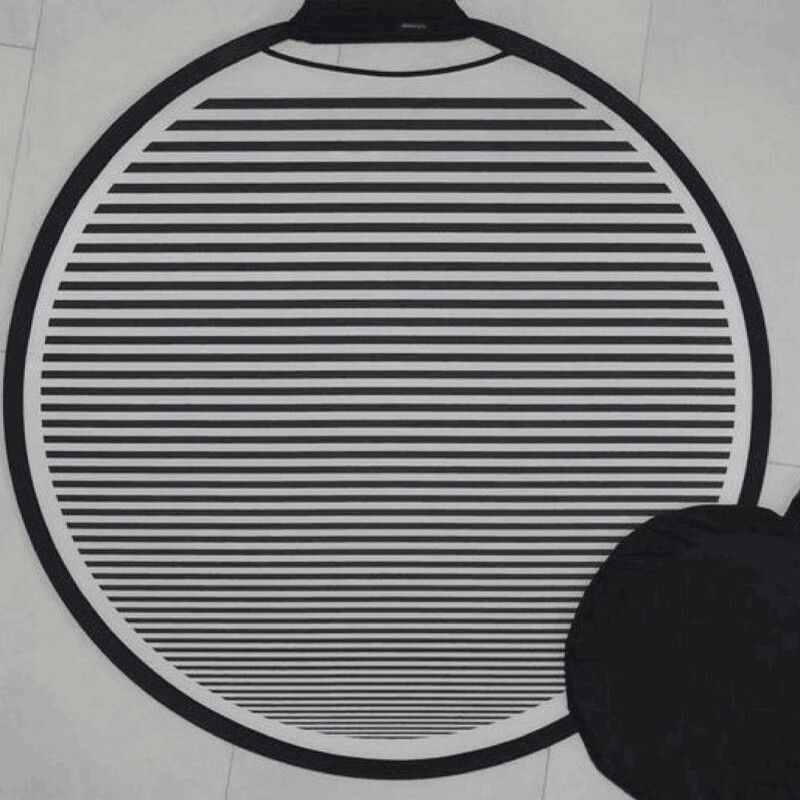 80cm Circular Striped Reflector Board Foldable Lined Light Dent Pan Check Tool