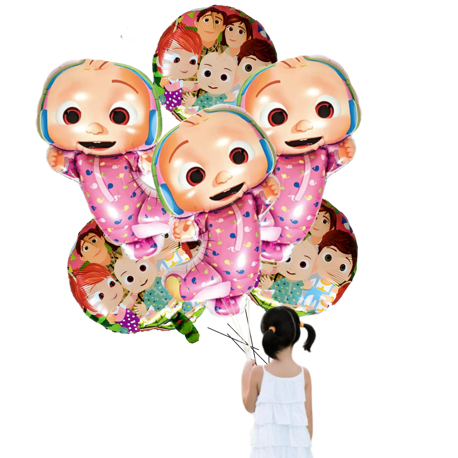 COCOMELON GIRL Birthday Party Decoration SUPPLIES BALLOON cupcake baby SHOWER
