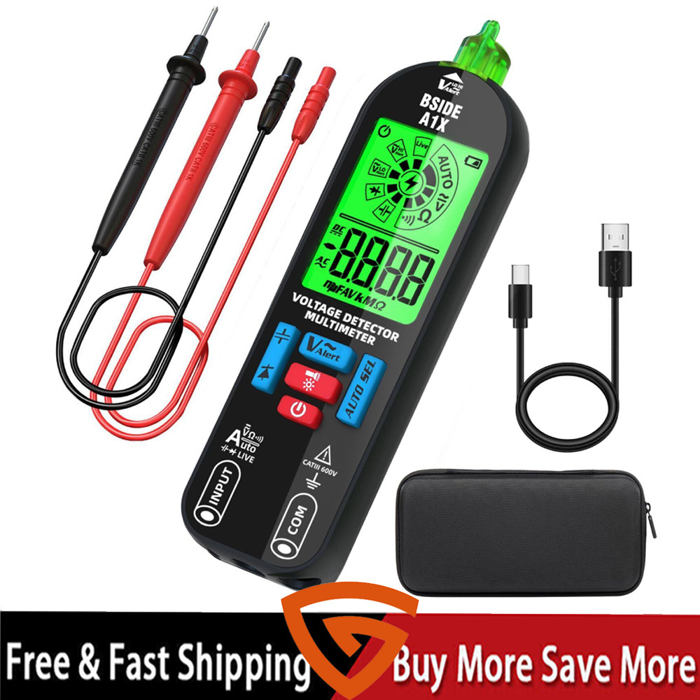 LCD Digital Multimeter Smart Fully Automatic Ranging Rechargeable DC/AC Voltage