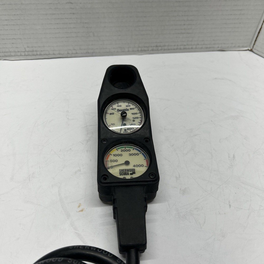 Sherwood Scuba Double Gauge Console. Tested.