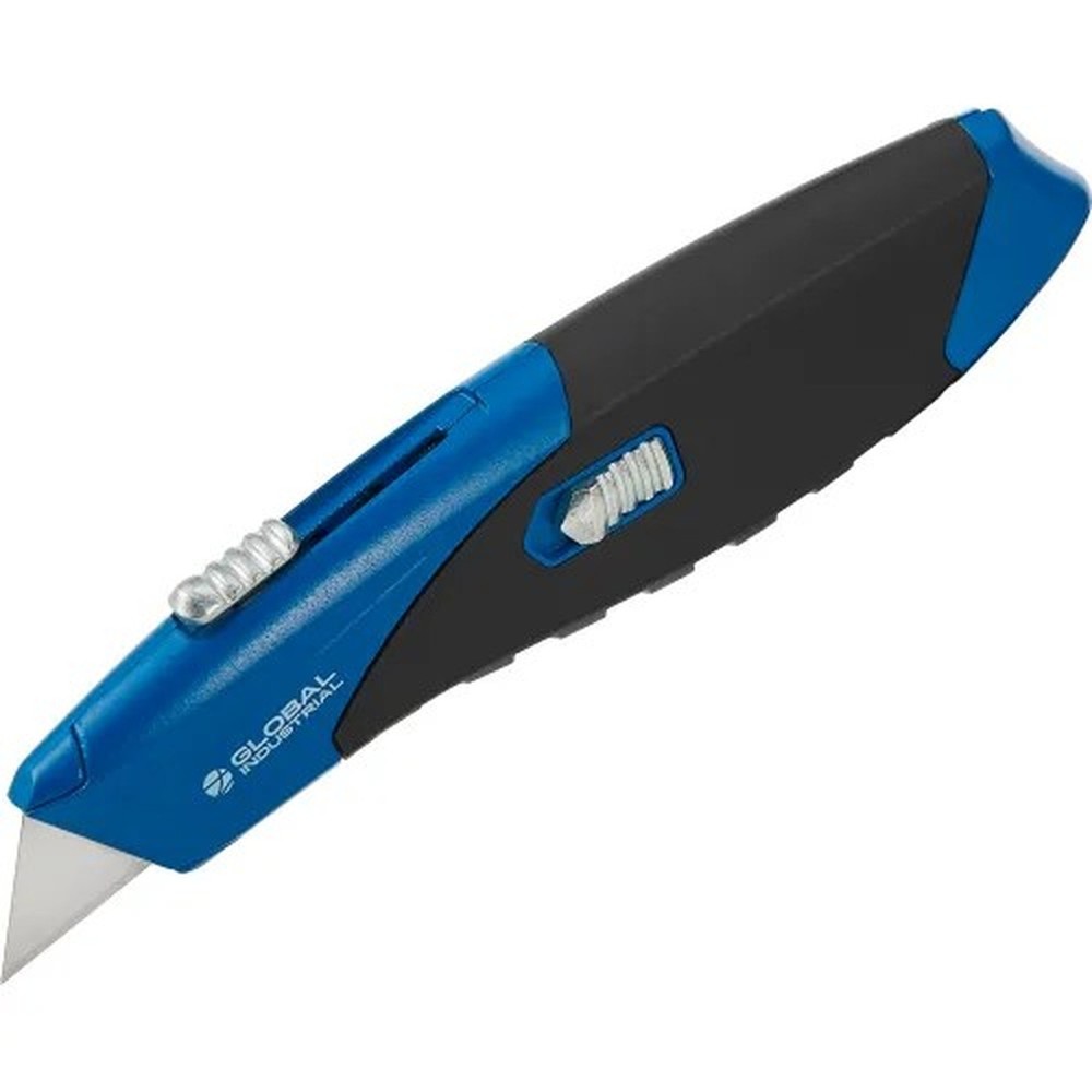 Utility Knife, Ergonomic Handle, Quick Change Blade & Blade Storage