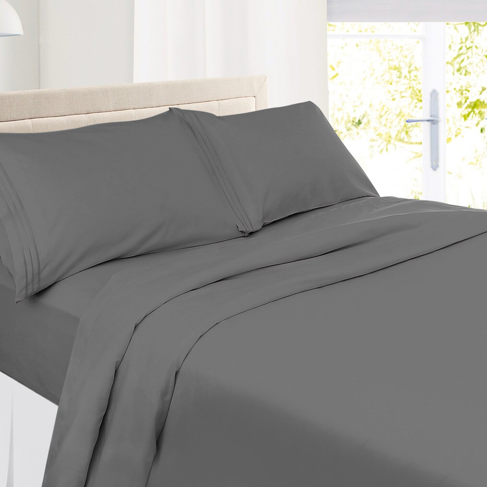 1800 Queen Or King Bed Sheets Ultra Soft Microfiber Deep Pocket 4 Pc Sheet Set