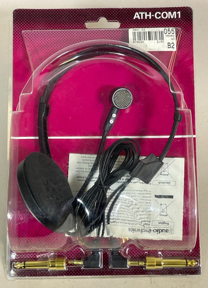 Audio-Technica Headset ATH-COM1 Single Sided Headset with Boom Mic