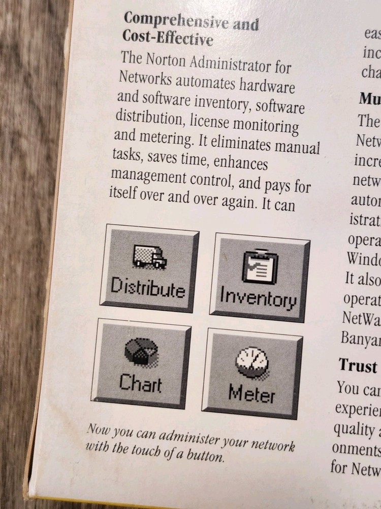 Symantec Norton Administrator for Networks Node 5 ver 15 Windows DOS Macintosh