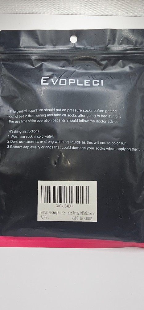 Evopleci Compression Pressure Socks Black 20-30mmhg